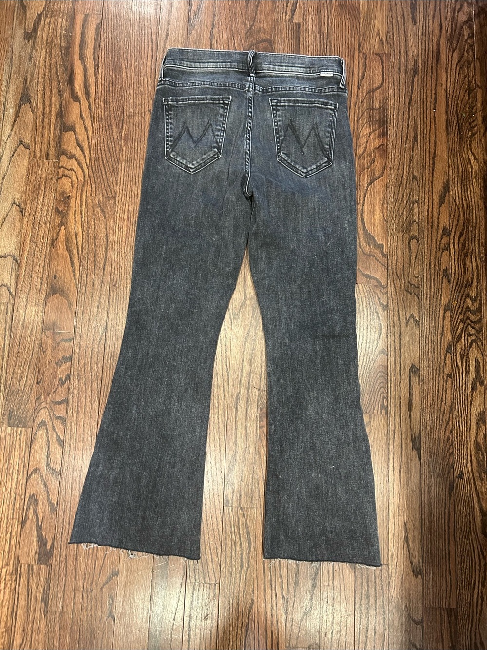 MOTHER Women's Dark Gray Flare Jeans